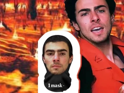 😱 Cosplay Costume Luigi Mangione Killer Stretch Mesh Full Face Mask Halloween  - Image 1 of 2