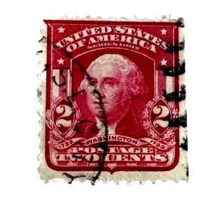 1903 George Washington 2c USA Stamp EXCELLENT Condition Money Back GUARANTEE - Picture 1 of 3