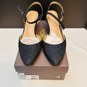 Style & Co Gwenn schimmernde Abend-Heels marineblau elegant Größe 9 gebraucht, in einwandfreiem Zustand Macys exklusiv - Bild 1 von 7