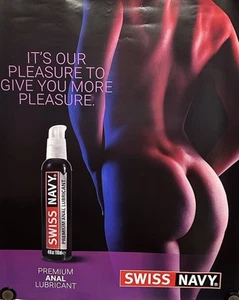 Sammlerstück Model Adult Store Display Poster Original Swiss Navy Promo - Bild 1 von 2