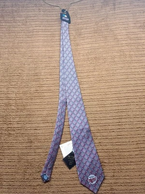 Minnesota Twins Neck Tie MLB 100% Silk Mens Plaid Made By Eagles Wings NWT - Image 1 of 4
