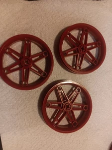 M Lego Lot 3 dunkelrote Motorrad Rad 61,6 mm D. x 13,6 mm 2903 10019 Star Wars - Bild 1 von 5