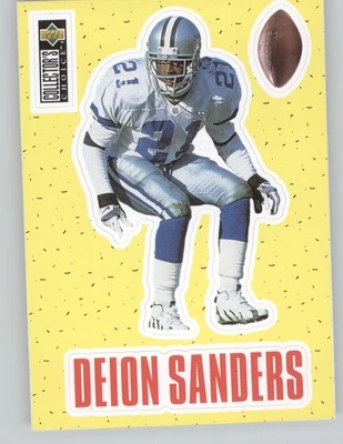 1996 Collector's Choice #S8 Deion Sanders Play Action Stick-Ums - Image 1 of 2