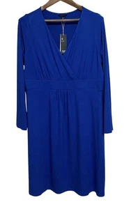 Eileen Fisher Women's XL Surplice V-Neck Long Sleeve Jersey Stretch Dress NWT - Picture 1 of 9