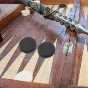 30 Pcs Backgammon Board Be Joyful Happy Wooden Chess Pieces - Picture 1 of 12