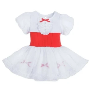 Disney Store Mary Poppins Baby Bodysuit Costume White Dress Halloween 18/24 Mo - Picture 1 of 1