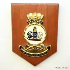 Old METAL HMAS Canberra Royal Australian Navy Plaque Shield Ships Crest Badge A