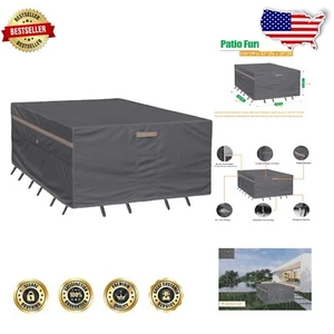 Premium Heavy Duty Outdoor Table Covers - Waterproof & Fade Resistant - Easy Use - Picture 1 of 10