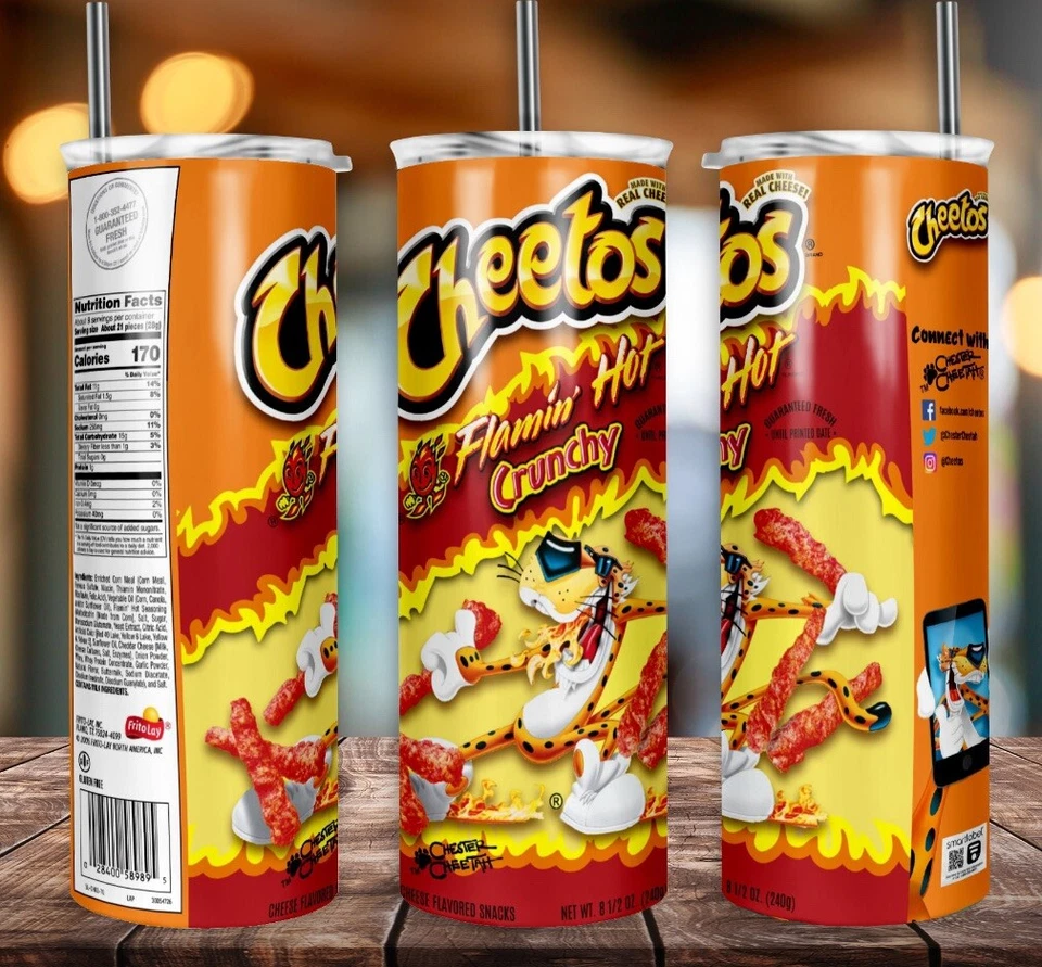 🔥 Vaso Flamin Hot Cheetos 20oz Acero Inoxidable Foto 1 de 1