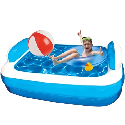 Aufblasbarer Pool für Kinder Groß Rechteckig für Garten Terrasse Hof - Bild 1 von 3