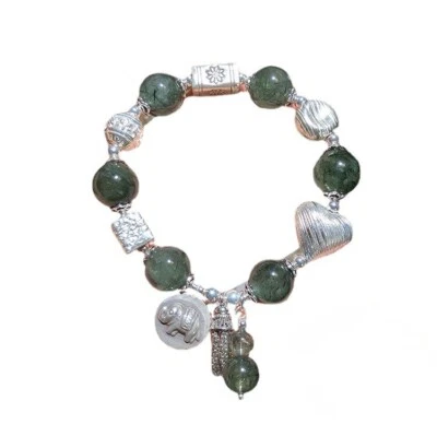 Green Tourmaline Bracelet Women Fine Jewelry 925 Sterling Silver Handmade New - Image 1 of 4