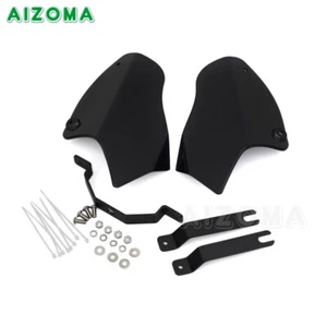 Black ABS Air Heat Deflector Reflective Saddle Shields For Softail 2000-2016 - Picture 1 of 12