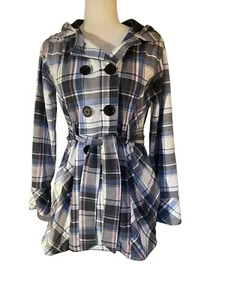 Self Esteem Jacket Coat Double Breasted Plaid Size Small - Picture 1 of 5