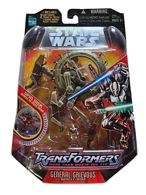 Star Wars Transformers General Grievous Wheel Bike with Spin Disk New 2005 - Image 1 of 2