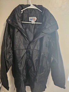 Black Tact Squad Windbreaker/Rain Jacket w/ Hood NWOT Size XL - Picture 1 of 3