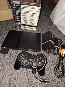 Ps2 Slim Console - With Bundle Of Games, Memory Card & Tv Cable