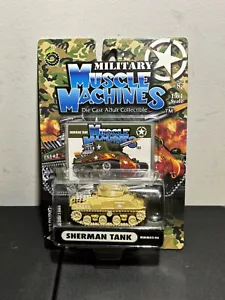 2003 Collectible Military Muscle Machines Sherman Tank Desert Tan MMM03-06 1:64 - Picture 1 of 9