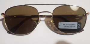 FGX (Makers of Foster Grant) Gold Metal Frame and Arms w/ Brown Lens - Picture 1 of 2