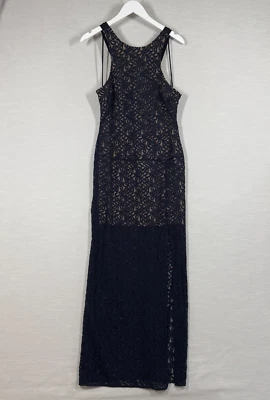 Vestido Free People Para Mujer 8 Azul Marino Indig Profundo Encaje Formal Maxi Boda Noche Elegante Foto 1 de 4