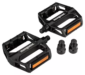 Bike Pedals for Adult Mountain Bikes, with 1/2" and 9/16" Adapters, Lightweig... - Picture 1 of 7