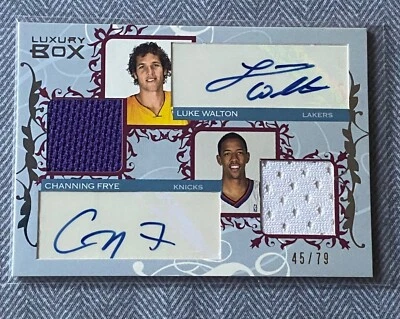 2006-07 Luxury Box LUKE WALTON CHANNING FRYE /79 Dual Auto Relic Lakers Knick - Image 1 of 3