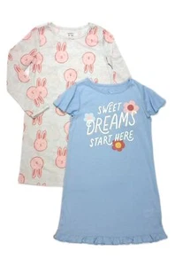 Carter's Girl's Sweet Dreams Floral and Bunny Print Nightgown Set, Gowns - Picture 1 of 6