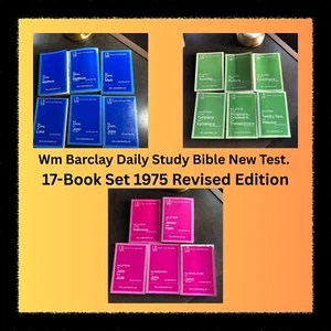 William Barclay DAILY BIBLE STUDY SERIES Lot of 17 Complete New Testament Books - Picture 1 of 20