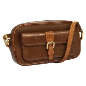 LOUIS VUITTON Monogram Vernis Christy MM Shoulder Bag Bronze M91109 Auth 116755 - Picture 1 of 24