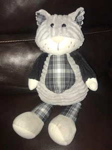 Jellycat Gray Corduroy Kitty Cat Plush 16" Cordy Roy Plaid Stuffed Animal Toy *3 - Picture 1 of 7