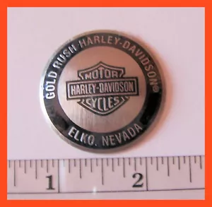 GOLD RUSH HD ELKO NV LARGE DOME HARLEY DAVIDSON DEALER DEALERSHIP OIL DIP DOT - Picture 1 of 2