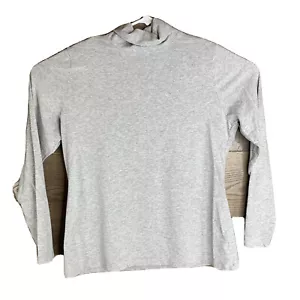 Time And Tru Turtleneck Shirt Womans XL Grey Solid Long Sleeve - Picture 1 of 11