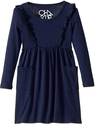 Vestido Chaser Niños Niña 247535 Bebé Acanalado Manga Larga Volantes Bolsillos Talla 4 T Foto 1 de 2