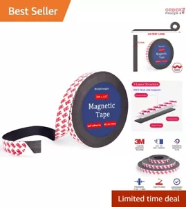 1/2 Inch Wide Magnetic Tape Roll - 10 Feet of 3M Adhesive for Easy Organization - Picture 1 of 10