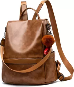 Women Backpack Purse PU Leather Anti-Theft Casual Shoulder Bag Fashion Ladies Sa - Picture 1 of 8