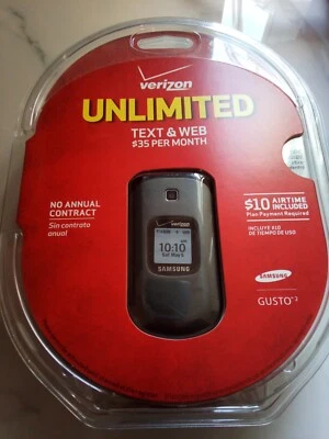 New* Samsung Gusto 2 SCH-U365 - Charcoal Gray (Verizon) Cellular Phone (Sealed) - Image 1 of 2