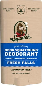 Dr. Squatch Men's Natural Deodorant, Fresh Falls, 2.65 oz