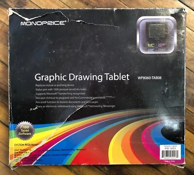 Monoprice 10 x 6.25-inch Graphic Drawing Tablet (4000 LPI, 200 RPS, 2048 Levels) - Image 1 of 2