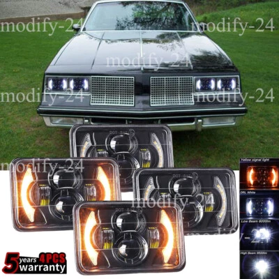Faros LED 4x6" 4 piezas aptos 1980 1981 1982 1983-1988 Oldsmobile Cutlass Supreme Foto 1 de 4