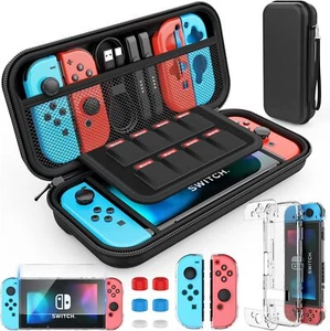 HEYSTOP Tasche Kompatibel mit Nintendo Switch Zubehör mit Hülle Transparent - Bild 1 von 10