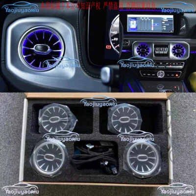 4pcs Air Vent Ambient Lighting LED Trim For Mercedes Benz G W464 G500 G63 G550 - Изображение 1 из 4