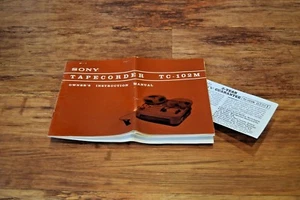 Vintage SONY TC-102M Open Reel Tape Recorder Tapecorder Instructions instruction - Picture 1 of 8