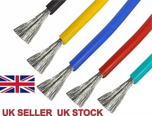 Cable de alambre de silicona suave flexible 4/6/8/10/12/14/16/18/20/22 AWG muchos colores. - Imagen 1 de 22
