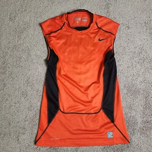 Nike DriFit Pro Combat Shirt Herren L Orange Compression Cooling Hi-Vis Tank Top - Bild 1 von 10