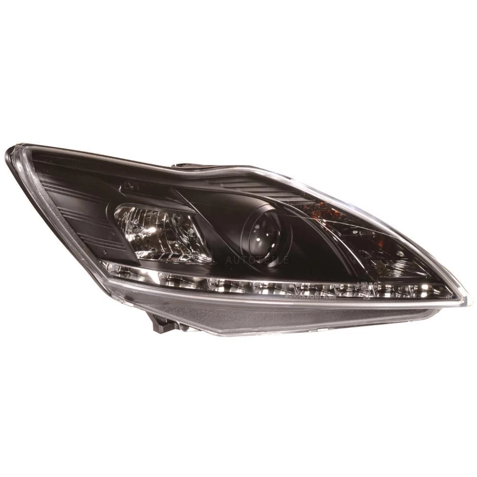 Set Di Fari Per Ford Focus II Tipo DA3 08-11 LED Chiaro/Nero Dragon Lights - Immagine 1 di 1
