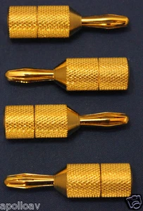 Adaptadores de pala a plátano enchapados en oro (3u espesor) - paquete de 4 - nuevos - Imagen 1 de 2