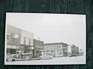 Cartolina d'epoca 1955 BANGOR MI Camion da CARBONE e FEED Main St. Mich. - Foto 1 di 2