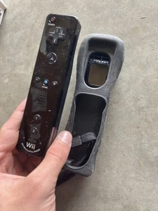 Official Nintendo Motion Plus Controller Black RVL-036 Wii Remote OEM - Picture 1 of 3