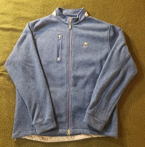 BONITA Chaqueta polar Peter Millar PIE ALADO para hombre XL azul cremallera completa - Imagen 1 de 13