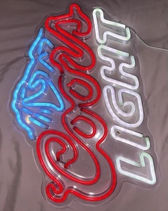 Coors Light Neon Sign by JFLLAMP; 16.54"x11" LED Wall Sign - Picture 1 of 2