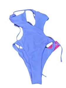 Hyperfire Light Purple Cutout One Piece High Waist Swimsuit Size XS NWT - Picture 1 of 3